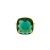 anello in argento dorato e quarzo idrotermale