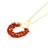 collana argento dorato e pendente coralli