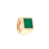 anello in argento resina verde zirconi