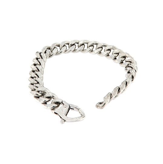 KNOBSPIN D Color Moissane Bracciale Cubano 925 Sterling Sliver Placcato Con Catena A Maglia Cubana Con Diamanti In Oro Bianco 18 Carati Per Donna Uomo