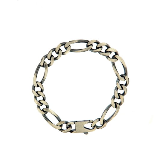 bracciale in argento maglia grumette 