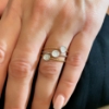 Anello tre colori dell’oro con diamanti 