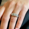 Anello con diamanti baguettes 
