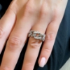 Anello maglia grumette con diamanti 