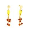 Orecchini in argento e ambre