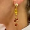 Orecchini in argento ed ambra 