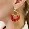 Orecchini in argento e corallo 