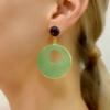 Orecchini in argento giada ed ametista 