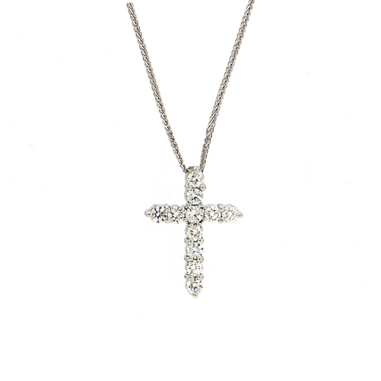 croce oro e diamanti punte filo