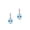orecchini diamanti ed acquamarine