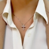 Collana con croce di diamanti 
