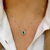 Collana con pendente in smeraldo e diamanti 