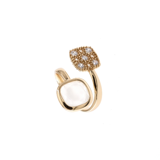 anello in argento zirconi e pietre