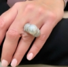 Anello con diamanti e perla 