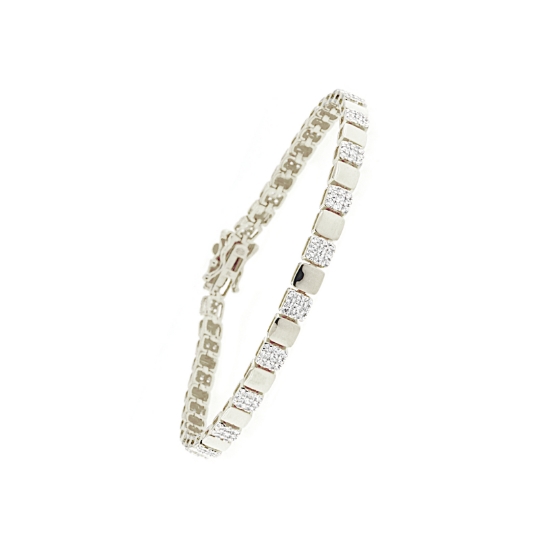 bracciale in argento e zirconi