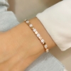 Bracciale in argento rosa e zirconi 