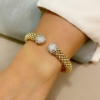 Bracciale in argento dorato e zirconi 