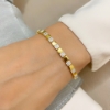 Bracciale in argento dorato e zirconi 