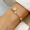 Bracciale in argento perle e zirconi 