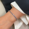 Bracciale tennis con zaffiri e diamanti 