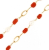 Collana in oro perle e corallo