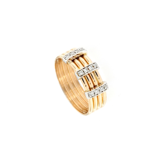 Anello in oro rosa e diamanti