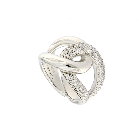 Anello in argento e zirconi