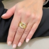Anello in argento dorato e zirconi 