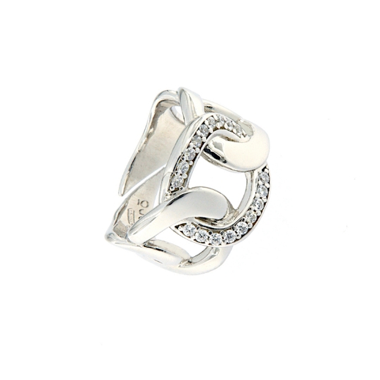 Anello in argento e zirconi