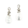 orecchini con diamanti e perle barocche