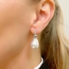 Orecchini con diamanti e perle barocche 