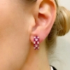 Orecchini con diamanti e rubini 