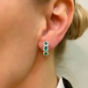 Orecchini con diamanti e smeraldi 