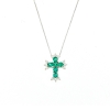 croce con diamanti e smeraldi