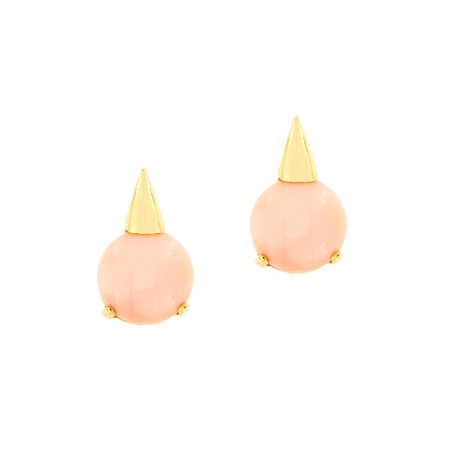 orecchini in corallo rosa ed oro