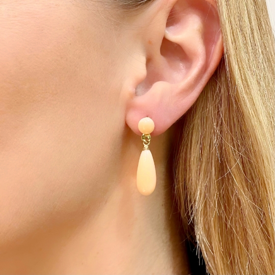 Orecchini A Goccia Perle AAA 16mm Orecchini A Goccia Con Perla Rosa Mare Del Sud - Oro 14kt, Diametro 16mm, Perfetti Per Un Look Elegante Orecchini Perla Rosa - Foto 5