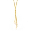 Collana in argento dorato e perle