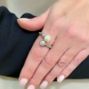 Anello contrariè maglia tubogas in argento con perla e zirconi