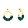 Orecchini in argento e malachite