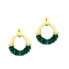 Orecchini in argento e malachite