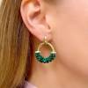Orecchini in argento e malachite 