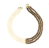 collana di perle e quarzo fumè