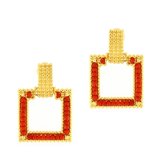 orecchini in argento e corallo