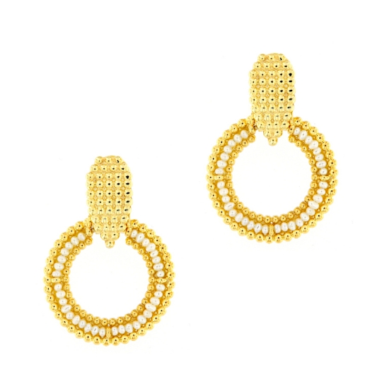 orecchini in argento e perle