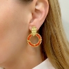 Orecchini in argento e corallo 