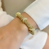 Bracciale in argento dorato e zirconi 
