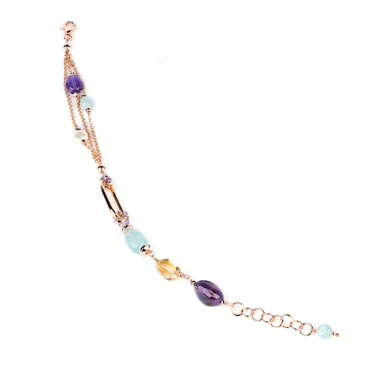 Bracciale in argento e pietre dure
