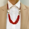 Collana in argento e corallo 