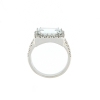 Anello con diamanti ed acquamarina