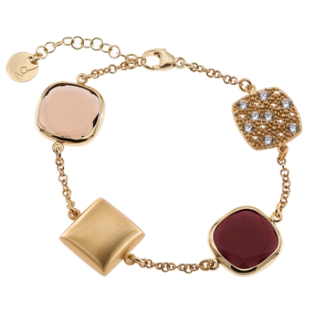 bracciale in argento zirconi e pasta vitrea